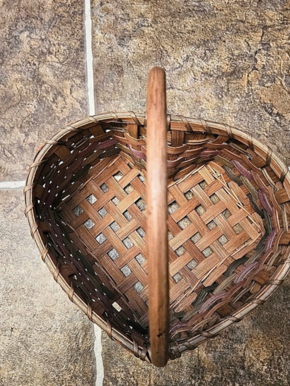 Woven Brown Basket with Handle